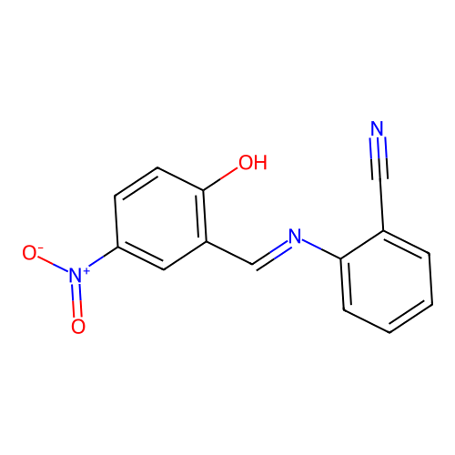 2-[(2-Hydroxy-5-nitrobenzylidene)amino]benzonitrile structure