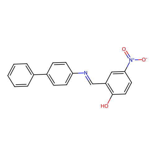 Phenol, 2-(4-biphenyliminomethyl)-4-nitro- structure