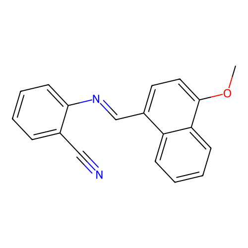 Benzonitrile, 2-[(4-methoxynaphthalen-1-ylmethylene)amino]- structure
