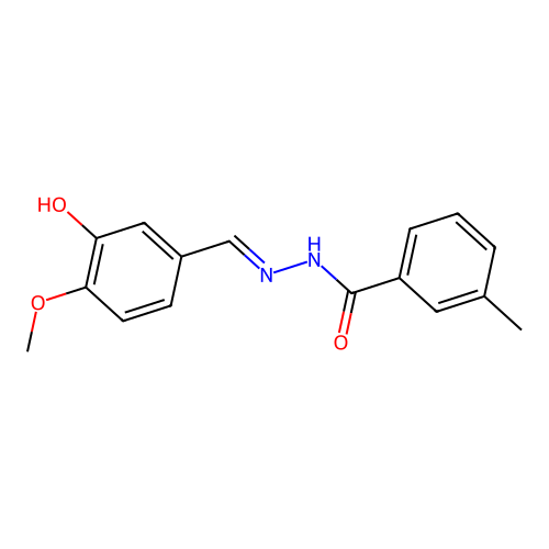 N'-(3-hydroxy-4-methoxybenzylidene)-3-methylbenzohydrazide structure