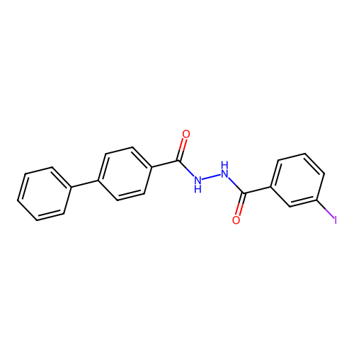3-iodo-N'-(4-phenylbenzoyl)benzohydrazide structure