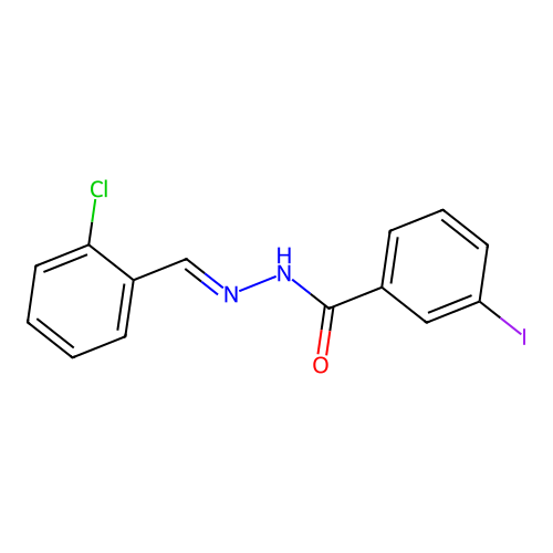 N'-(2-chlorobenzylidene)-3-iodobenzohydrazide structure
