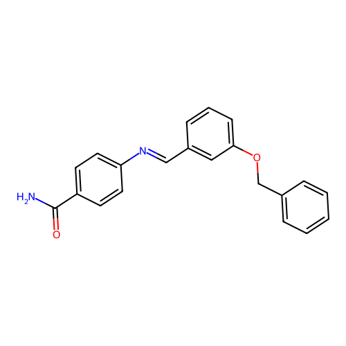 4-(3-苄氧基苄叉氨基)苯甲酰胺 structure