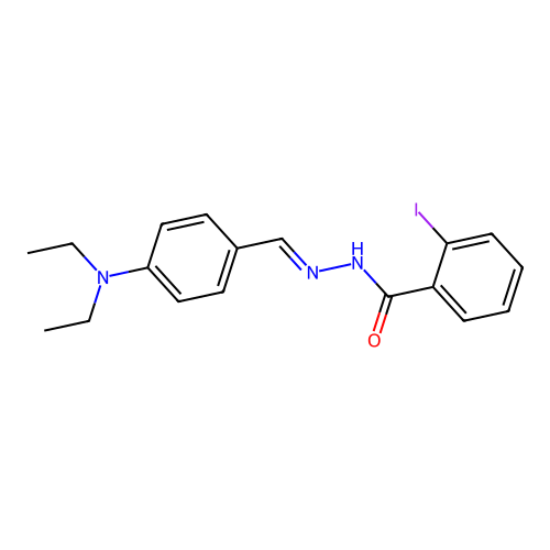 N'-[4-(diethylamino)benzylidene]-2-iodobenzohydrazide structure