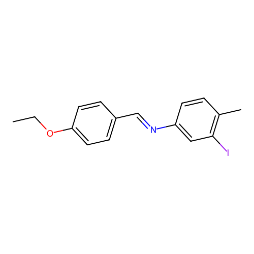 N-(4-ethoxybenzylidene)-N-(3-iodo-4-methylphenyl)amine structure