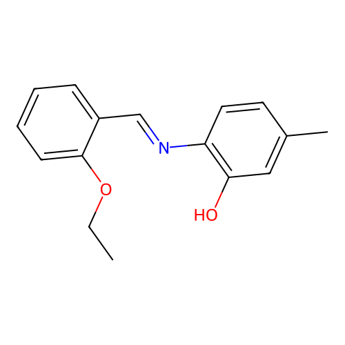 2-[(2-Ethoxybenzylidene)amino]-5-methylphenol structure