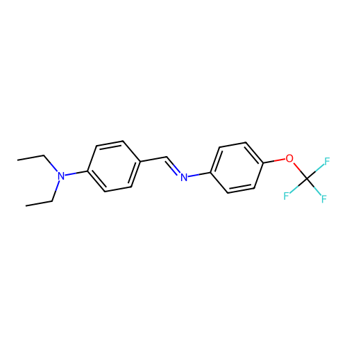 N,N-diethyl-4-[[4-(trifluoromethoxy)phenyl]iminomethyl]aniline structure