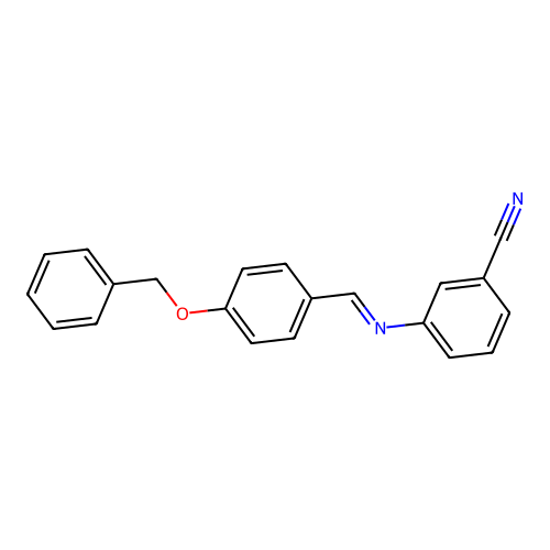 3-(4-苄氧基苄叉氨基)苯甲腈 structure