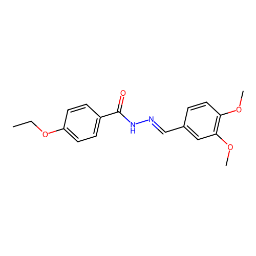 N-[(E)-(3,4-dimethoxyphenyl)methylideneamino]-4-ethoxybenzamide structure