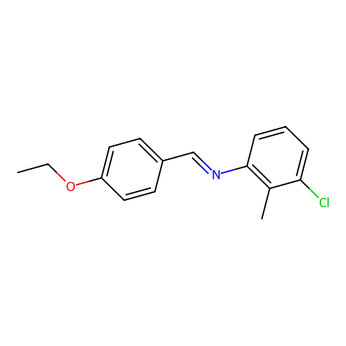 3-chloro-N-(4-ethoxybenzylidene)-2-methylaniline structure