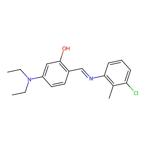 2-{[(3-Chloro-2-methylphenyl)imino]methyl}-5-(diethylamino)phenol structure