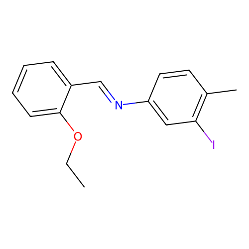 N-[(E)-(2-ethoxyphenyl)methylidene]-3-iodo-4-methylaniline structure