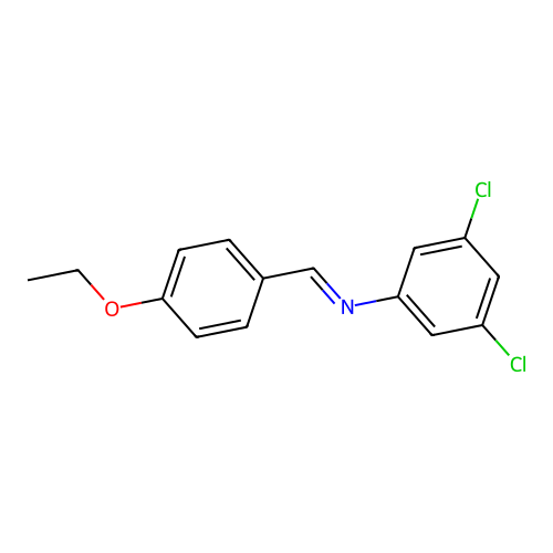 3,5-dichloro-N-[(E)-(4-ethoxyphenyl)methylidene]aniline structure