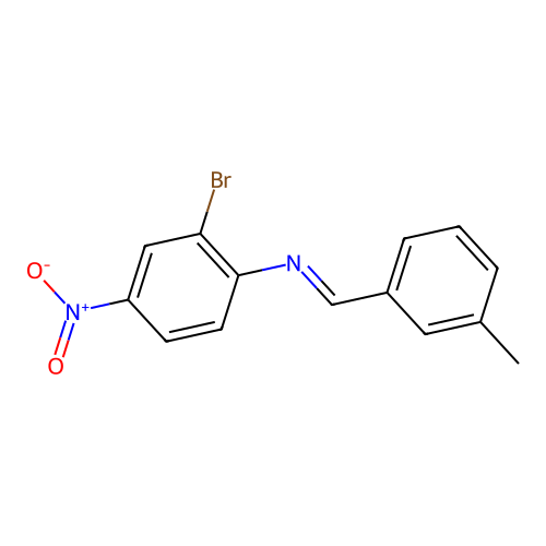 2-bromo-N-[(E)-(3-methylphenyl)methylidene]-4-nitroaniline structure