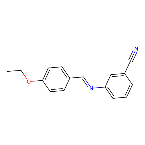 3-(4-乙氧基亚苄基氨基)苯甲腈 structure