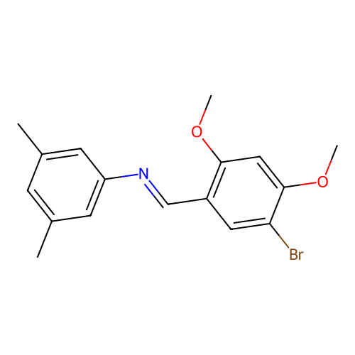 N-[(E)-(5-bromo-2,4-dimethoxyphenyl)methylidene]-3,5-dimethylaniline structure
