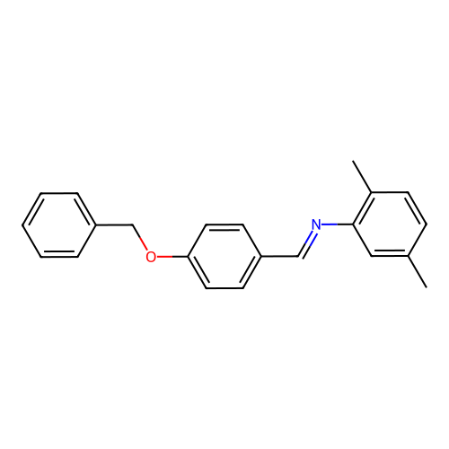 N-{(E)-[4-(benzyloxy)phenyl]methylidene}-2,5-dimethylaniline structure