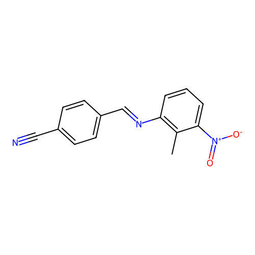 4-[(2-Methyl-3-nitrophenyl)iminomethyl]benzonitrile structure
