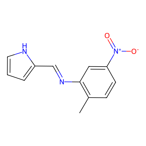Pyrrole, 2-(2-methyl-5-nitrophenyliminomethyl)- structure