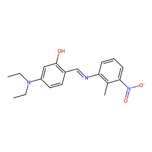 5-(diethylamino)-2-{(E)-[(2-methyl-3-nitrophenyl)imino]methyl}phenol structure