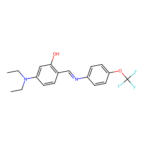 5-(Diethylamino)-2-({[4-(trifluoromethoxy)phenyl]imino}methyl)phenol structure