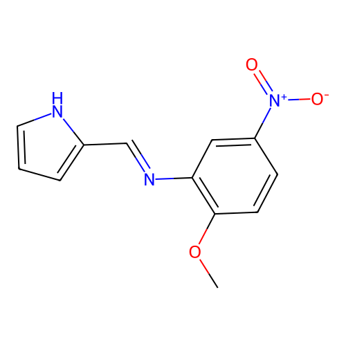 2-[({5-nitro-2-methoxyphenyl}imino)methyl]-1H-pyrrole structure