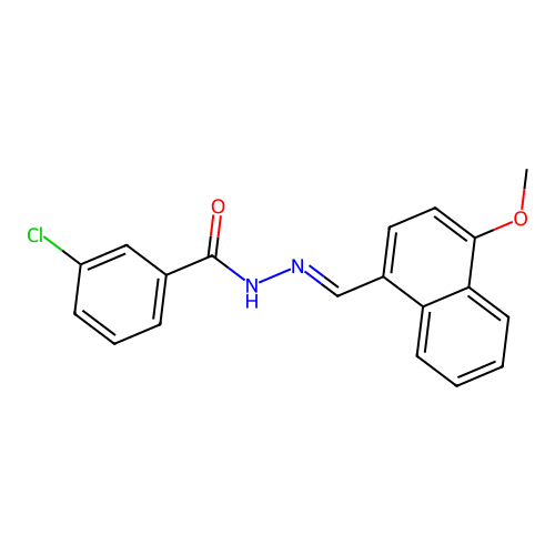 3-chloro-N'-[(4-methoxy-1-naphthyl)methylene]benzohydrazide structure