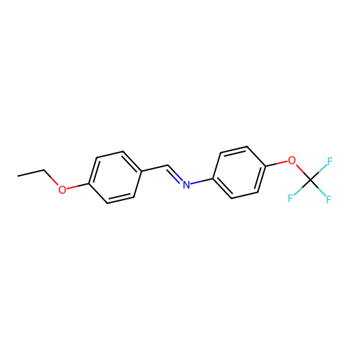Benzenamine, 4-triflluoromethoxy-N-(4-ethoxybenzylideno)- structure