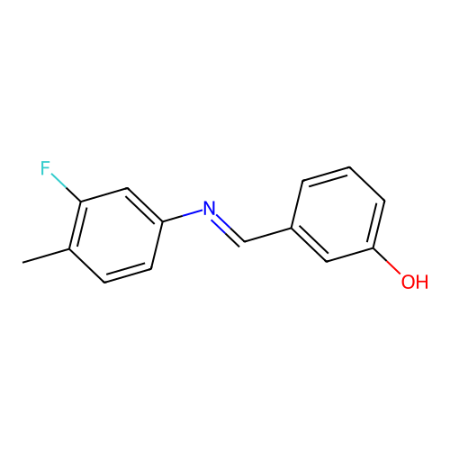 3-{[(3-Fluoro-4-methylphenyl)imino]methyl}phenol structure