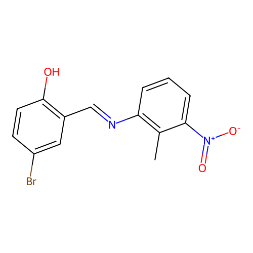 4-Bromo-2-[(E)-[(2-methyl-3-nitrophenyl)imino]methyl]phenol structure
