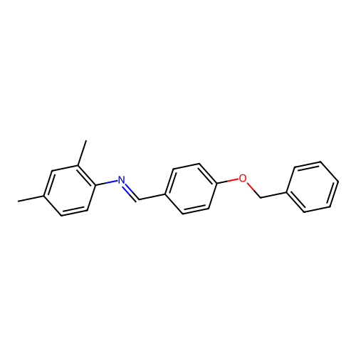 N-[4-(benzyloxy)benzylidene]-N-(2,4-dimethylphenyl)amine structure