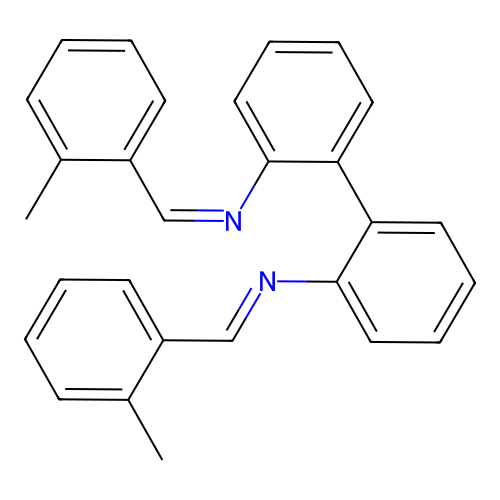 N,N'-bis[(E)-(2-methylphenyl)methylidene]biphenyl-2,2'-diamine structure