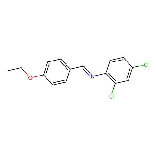 2,4-dichloro-N-[(E)-(4-ethoxyphenyl)methylidene]aniline structure
