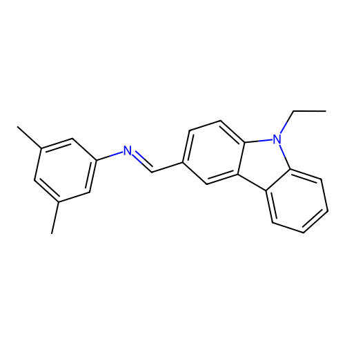 N-(3,5-dimethylphenyl)-N-[(9-ethyl-9H-carbazol-3-yl)methylene]amine structure