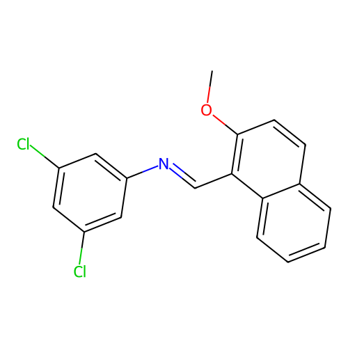 3,5-dichloro-N-[(E)-(2-methoxynaphthalen-1-yl)methylidene]aniline structure