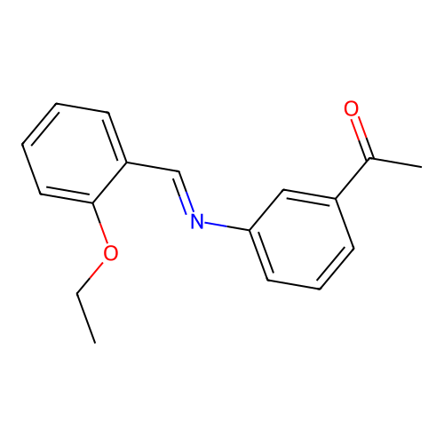 1-(3-{[(E)-(2-ethoxyphenyl)methylidene]amino}phenyl)ethanone structure