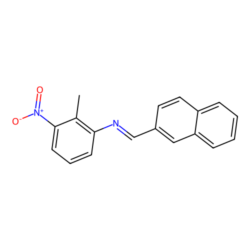 2-methyl-N-[(E)-naphthalen-2-ylmethylidene]-3-nitroaniline structure