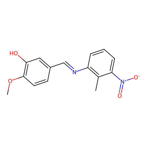 2-Methoxy-5-[(2-methyl-3-nitrophenyl)iminomethyl]phenol structure