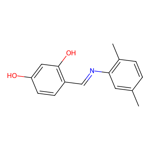 4-{[(2,5-Dimethylphenyl)imino]methyl}-1,3-benzenediol structure