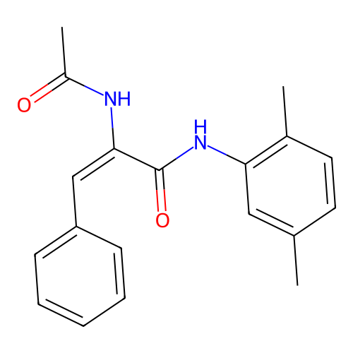 (E)-2-acetamido-N-(2,5-dimethylphenyl)-3-phenylprop-2-enamide structure