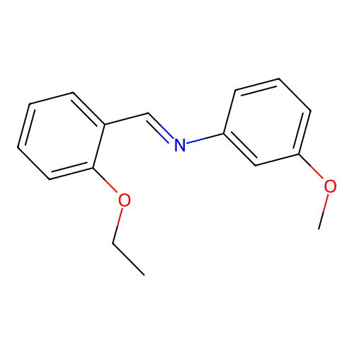 N-[(E)-(2-ethoxyphenyl)methylidene]-3-methoxyaniline structure