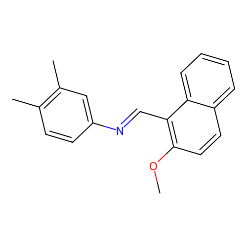 N-[(E)-(2-methoxynaphthalen-1-yl)methylidene]-3,4-dimethylaniline structure
