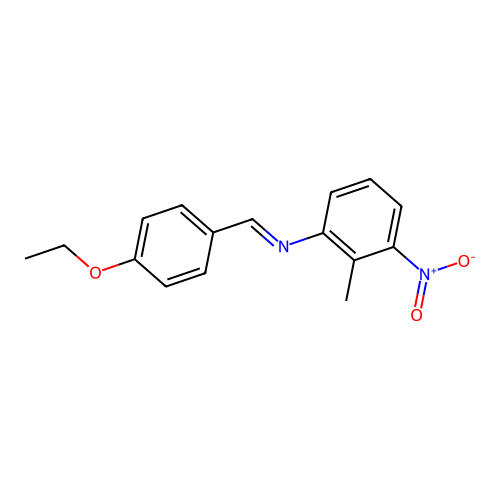 N-[(E)-(4-ethoxyphenyl)methylidene]-2-methyl-3-nitroaniline structure