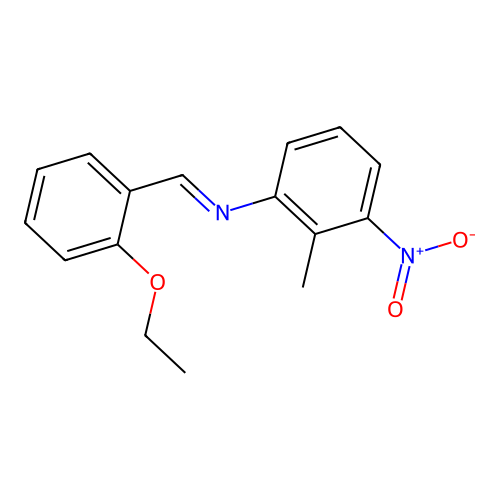 N-[(E)-(2-ethoxyphenyl)methylidene]-2-methyl-3-nitroaniline structure