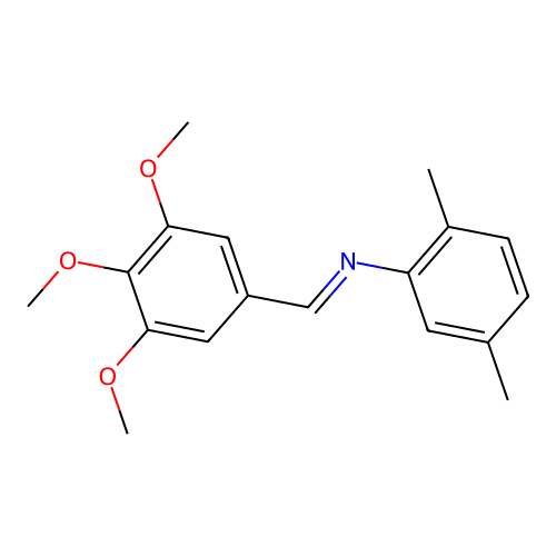 N-(2,5-dimethylphenyl)-N-(3,4,5-trimethoxybenzylidene)amine structure