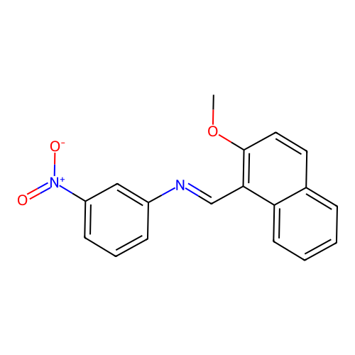 N-[(E)-(2-methoxynaphthalen-1-yl)methylidene]-3-nitroaniline structure