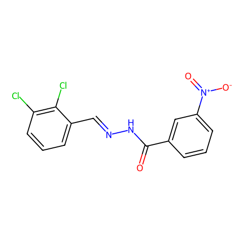 N'-(2,3-dichlorobenzylidene)-3-nitrobenzohydrazide structure
