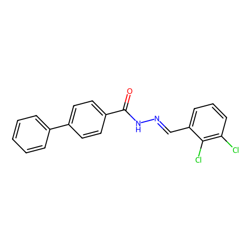 N'-(2,3-dichlorobenzylidene)-4-biphenylcarbohydrazide structure