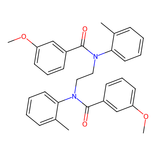 N,N'-亚乙基双[3-甲氧基-N-(邻甲苯基)苯甲酰胺] structure