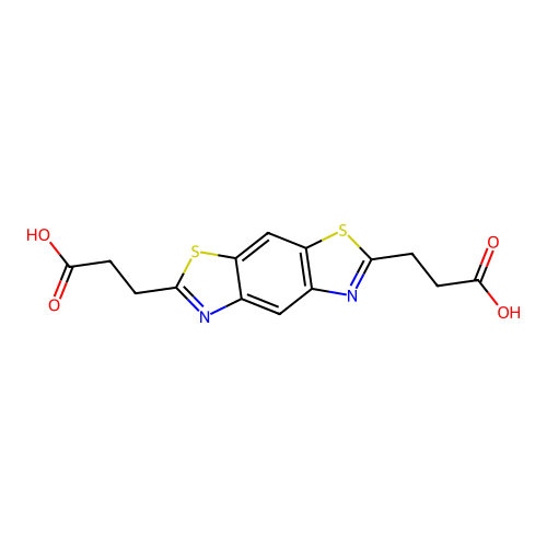 3,3'-(Benzo[1,2-d:5,4-d']bis[1,3]thiazole-2,6-diyl)dipropanoic acid structure